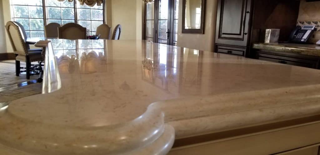 Stone, marble, and granite cleaning results on a floor in an El Paso home